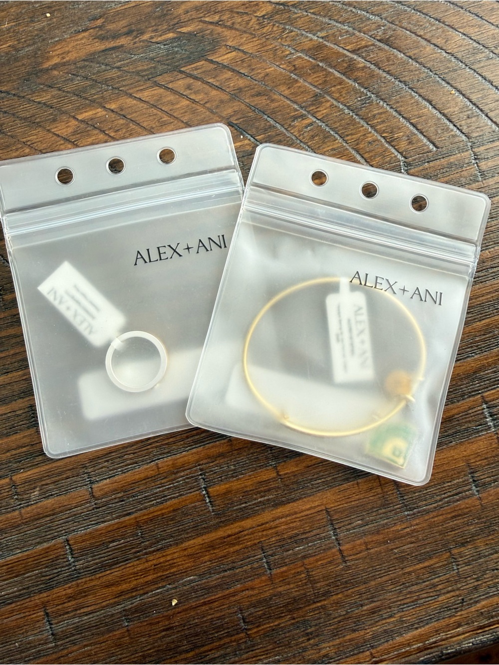 Alex and Ani Gold Charm Bangle and Silver/Gold Fidget Ring